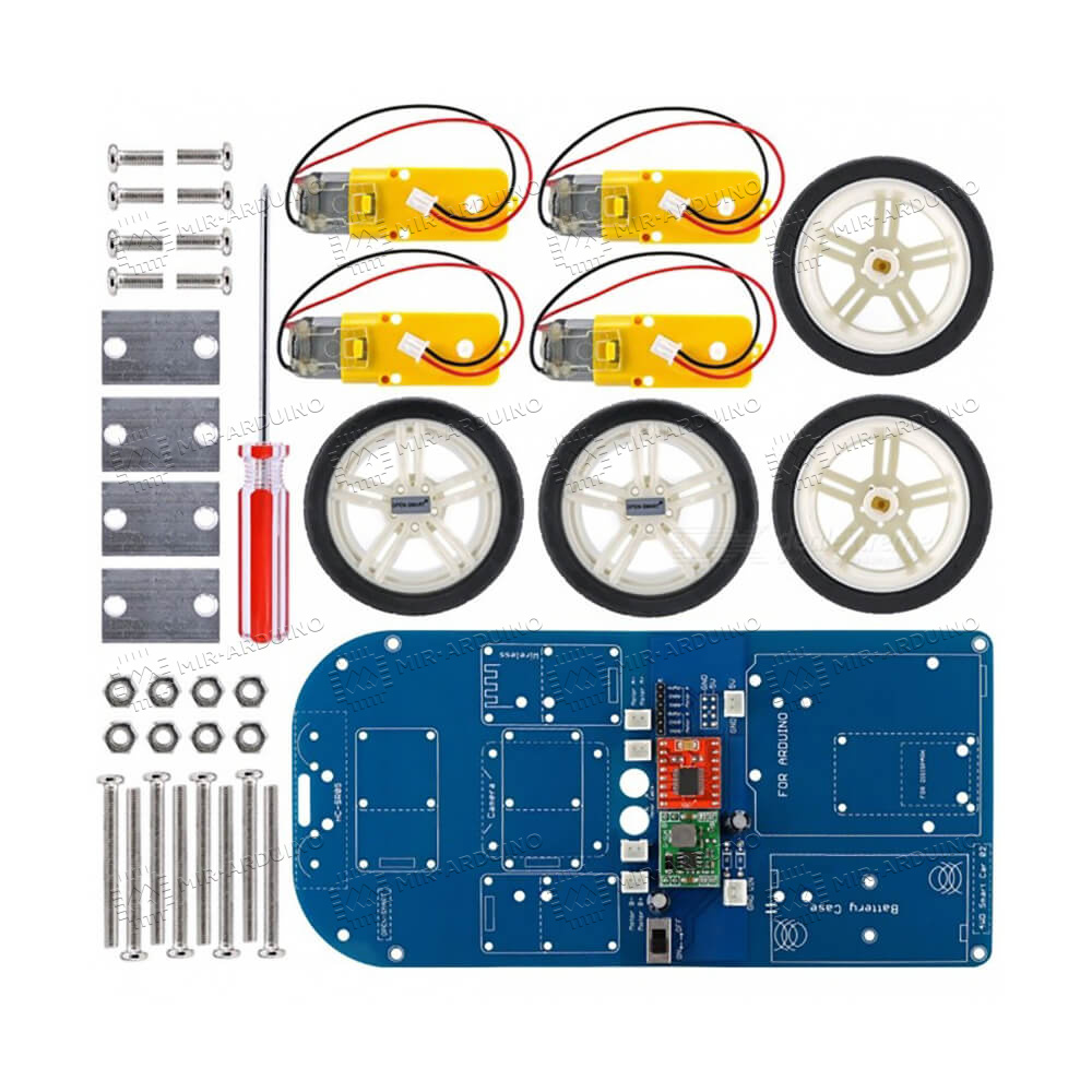 Купить набор для моделирования Ардуино (Arduino) 4WD Smart Car в  Екатеринбурге, цена 4380 рублей в Mir-arduino.ru