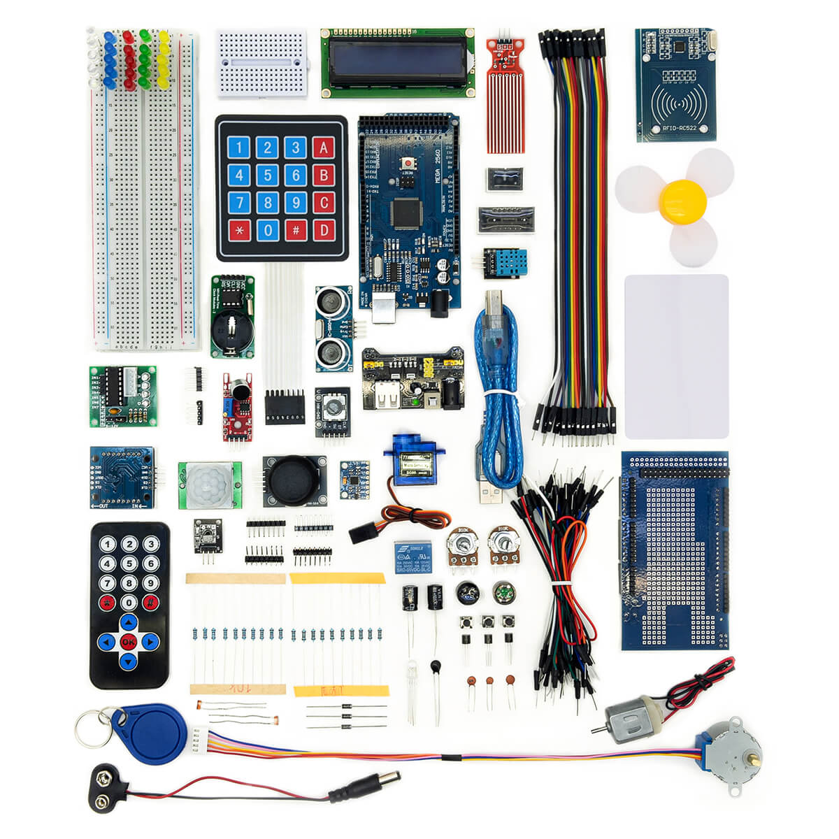 Купить набор для моделирования Ардуино (Arduino MEGA 2560) Mega Kit в  Екатеринбурге, цена 4990 рублей в Mir-arduino.ru